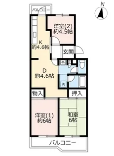 UR千里春日台【5階】の間取り