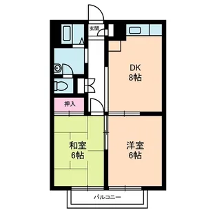 エステートピアK【1階】の間取り