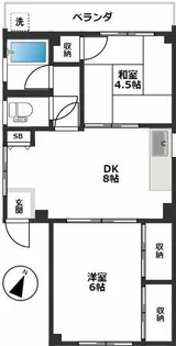 ベルハイム【1階】の間取り
