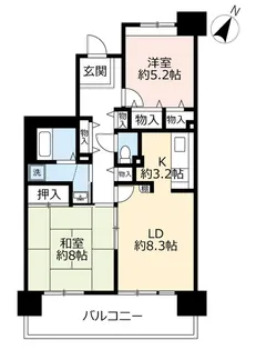 URルネシティ脇浜町【5階】の間取り