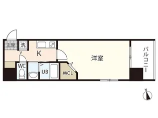 グラビスコート光町【5階】の間取り