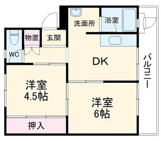 ビレッジハウス検見川8号棟【2階】の間取り