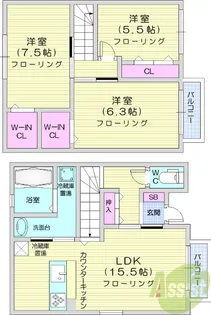 ブライトハイムB【1階】の間取り