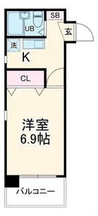 ケイエル市川【1階】の間取り