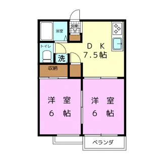 サンハイツ【1階】の間取り