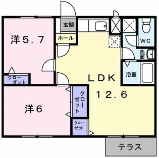 マツモトGマンションA【1階】の間取り