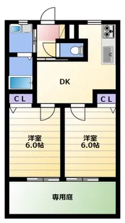 ディアコートS【1階】の間取り