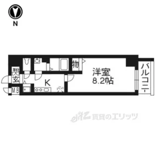 アスヴェル京都二条駅前2【5階】の間取り