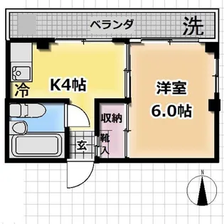 コーポ宇田川【2階】の間取り