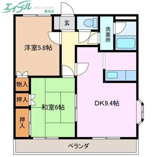 ファーストフォーク【2階】の間取り