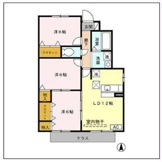 ブランシェコートL II【1階】の間取り