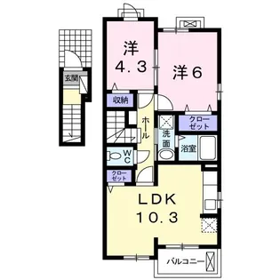 ラ・ポエム【2階】の間取り