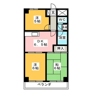 サンライン岐阜コーポ【2階】の間取り