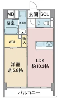 ステーションウエストタワー【6階】の間取り