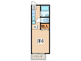 神橋ハイツ第2【2階】の間取り