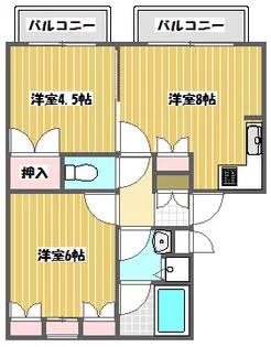 ワコーレ北柏エレガンス【2階】の間取り