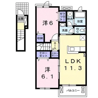 グラティス I【2階】の間取り