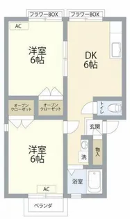 エステートガーデン川越【2階】の間取り