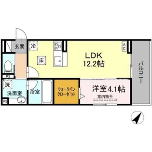 D crest津島町【1階】の間取り