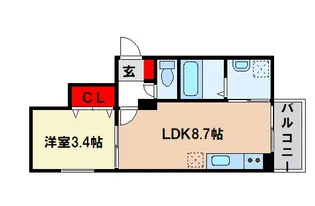 CasaGarden 筑紫野【1階】の間取り