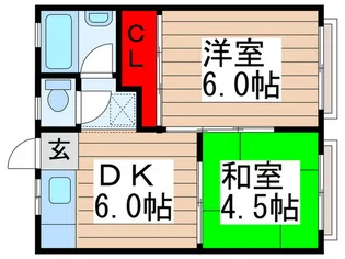 グリーンヒル小倉【2階】の間取り