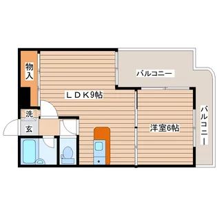 平和マンション長町【4階】の間取り