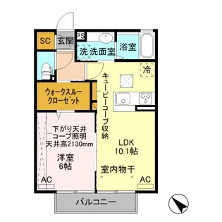ラフィナス【1階】の間取り