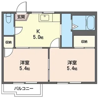 尾坂ハイツ【2階】の間取り