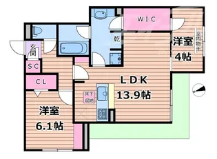 メゾンルル赤川【1階】の間取り