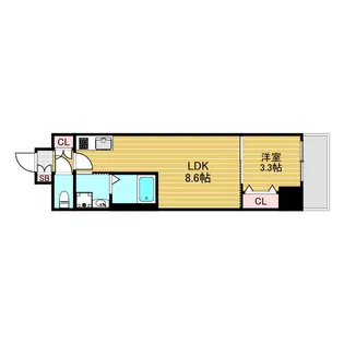 アーバンパーク新大阪【8階】の間取り