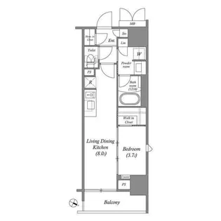 ACP Residence 浅草【4階】の間取り