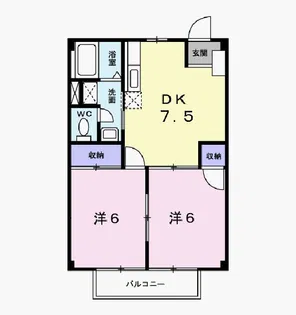 グランヒル愛子B【2階】の間取り