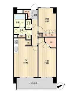 東京都世田谷区若林4【マンション】の間取り