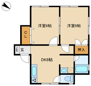 アーバンハイツ【1階】の間取り