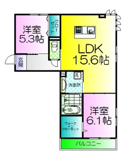 ムーラン ア ヴァンD棟【2階】の間取り