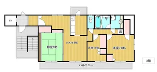 カームフラッツ富沢駅前【3階】の間取り