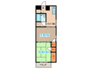 福室マンション【5階】の間取り