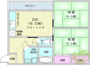 サンコーポ上杉【3階】の間取り