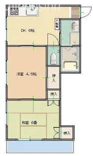 片渕ハイツ【2階】の間取り