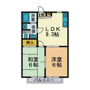 黒沼ハイツ【2階】の間取り