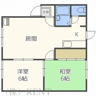 2LDKの間取り画像