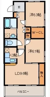 オーブドゥ長山【3階】の間取り