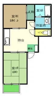 コーポ村松 B棟【1階】の間取り