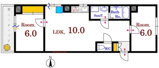 広島県広島市中区大手町5【マンション】の間取り