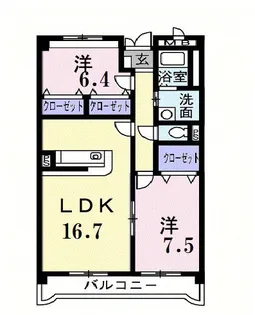 グラン・コート【6階】の間取り