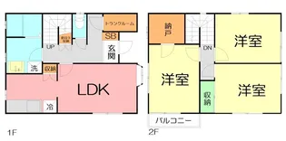 神奈川県厚木市愛名【一戸建】の間取り