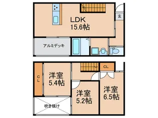 福岡県糟屋郡粕屋町内橋東1【一戸建】の間取り