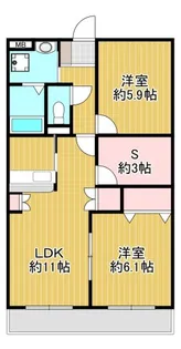 ランドロードUA棟【2階】の間取り