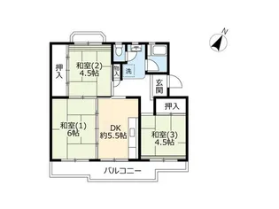 3DKの間取り画像