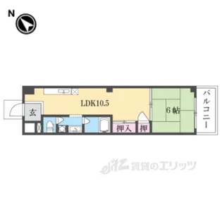 ロイヤルハイツ東生駒【2階】の間取り